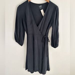 Alya Black Wrap Dress